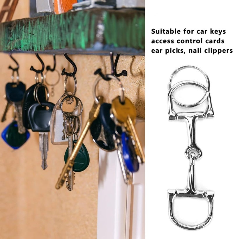 CHICIRIS Horse Bit, 10 * 3Cm Zine Alloy Keychain for Horse Lovers - Image 2